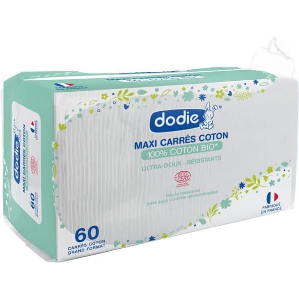 Dodie Hygiene & Care Organic Cotton Maxi Squares 60 enheter