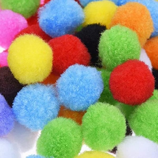 AR8RU Coloring Game piprensare hantverksset, piprensare av chenillestammar och pom poms med töntiga ögon vickar för