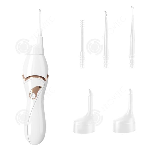 INN Otoskop öron 3,5 x 16 cm med 5 olika storlekar av öron skedar elektrisk öronrengörare med vitt LED-ljus