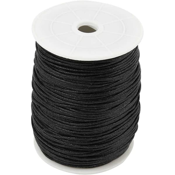 Bomullssnöre 2 mm - Svart - 100 m