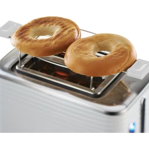 Russell Hobbs 24370-56 Inspire XL Brödrost, Browning Control, Upptining, Uppvärmning, Bakvärmare - Vit