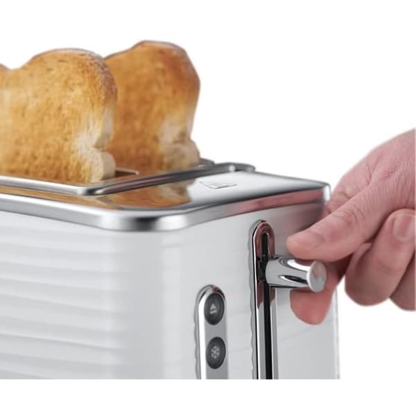 Russell Hobbs 24370-56 Inspire XL Brödrost, Browning Control, Upptining, Uppvärmning, Bakvärmare - Vit