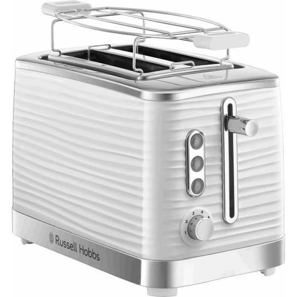 Russell Hobbs 24370-56 Inspire XL Brödrost, Browning Control, Upptining, Uppvärmning, Bakvärmare - Vit