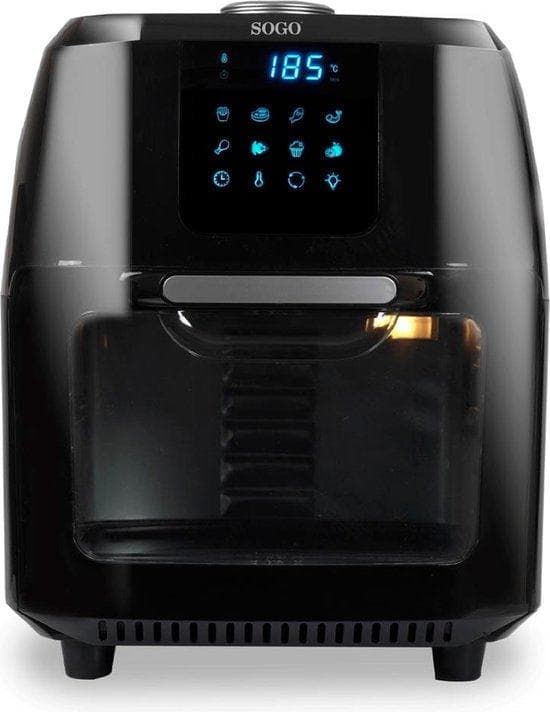 Airfryer - Hot Air Fryer - Oil -Free Fryer - Hot Air Oven - Grill - 1800W - 10L - Svart