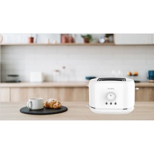 Brödrost  TERRAILLON  15352 DIAMANT White - 2 fack 13 cm - 6 effektnivåer - Värmer bakverk