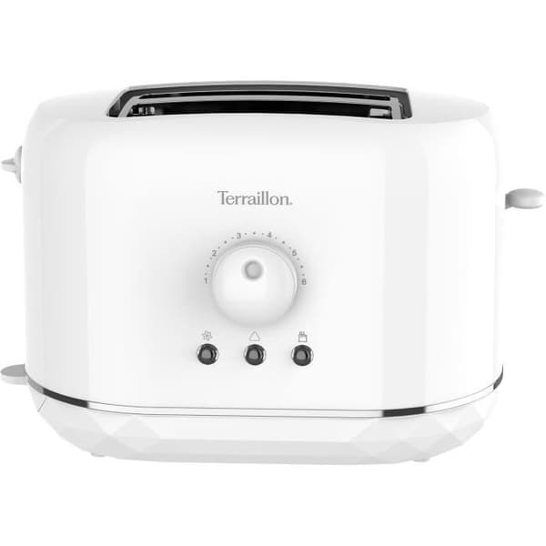 Brödrost  TERRAILLON  15352 DIAMANT White - 2 fack 13 cm - 6 effektnivåer - Värmer bakverk