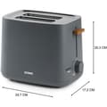 Miniatyrbillede 3 af 6: Elektrisk brödrost - DOMO - DO965T - 1000 W - 2 fack - Svart