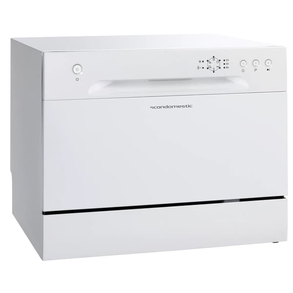 Scandomestic SFO 2203 W - Benkoppvaskmaskin - bredde: 55 cm - dybde: 50 cm - høyde: 43,8 cm - Hvit - 49 dB