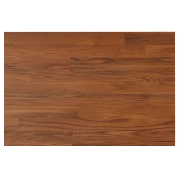 vidaXL Bänkskiva för badrum mörkbrun 60x40x2,5cm behandlat massivt trä