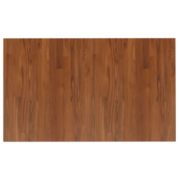 vidaXL Bänkskiva badrum mörkbrun 100x60x2,5cm behandlat massivt trä