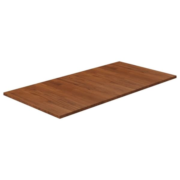 vidaXL bordplade til badeværelse 100x50x1,5 cm massivt træ mørkebrun