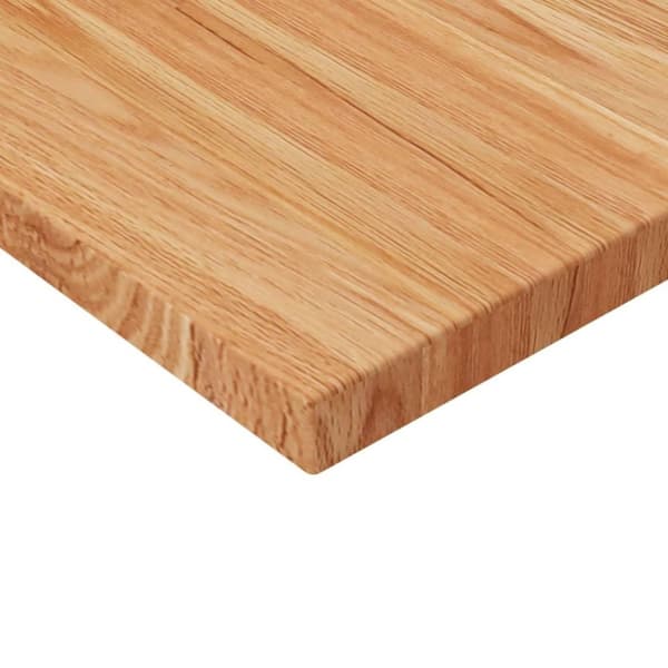 vidaXL bordplade til badeværelse 60x40x2,5 cm massivt træ lysebrun