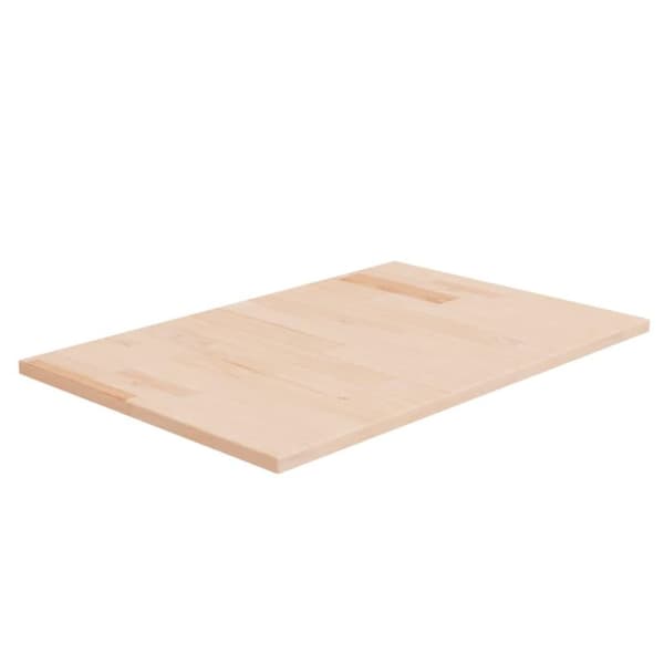 vidaXL bordplade til badeværelse 60x40x1,5 cm massivt træ ubehandlet