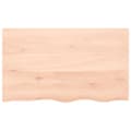 Miniatyrbilde 3 av 5: vidaXL Benkeplate til bad 100x60x2 cm ubehandlet heltre
