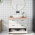 Miniatyrbilde 1 av 5: vidaXL Benkeplate til bad 100x60x2 cm ubehandlet heltre