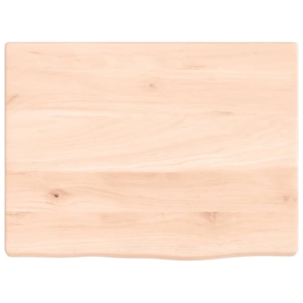 vidaXL bordplade til badeværelse 40x30x2 cm massivt træ ubehandlet