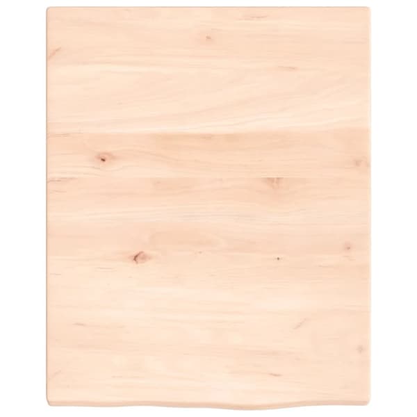 vidaXL bordplade til badeværelse 40x50x2 cm massivt træ ubehandlet
