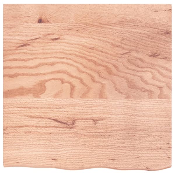 vidaXL Benkeplate til bad lysebrun 60x60x2 cm behandlet heltre