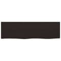 Miniatyrbilde 4 av 10: vidaXL Benkeplate til bad mørkebrun 100x30x(2-4) cm behandlet heltre