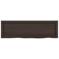 Miniatyrbilde 5 av 10: vidaXL Benkeplate til bad mørkebrun 100x30x(2-4) cm behandlet heltre