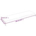 Miniatyrbilde 9 av 10: vidaXL Benkeplate til bad mørkebrun 100x30x(2-4) cm behandlet heltre