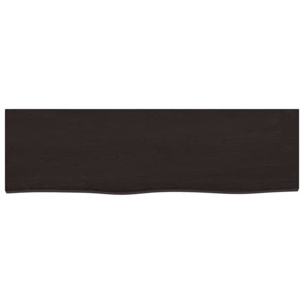 vidaXL Kylpyhuoneen työtaso t.ruskea 100x30x(2-4)cm käsitelty täyspuu
