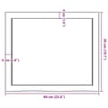 Miniatyrbillede 10 af 10: vidaXL bordplade til badeværelse 60x50x(2-4) cm massivt træ mørkebrun