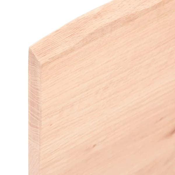 vidaXL bordplade til badeværelse 100x60x2 cm massivt træ ubehandlet