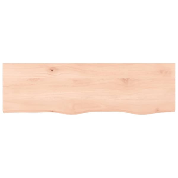 vidaXL bordplade til badeværelse 100x30x(2-4)cm massivt træ ubehandlet