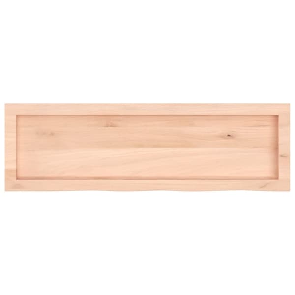 vidaXL bordplade til badeværelse 100x30x(2-4)cm massivt træ ubehandlet