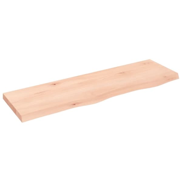 vidaXL bordplade til badeværelse 100x30x(2-4)cm massivt træ ubehandlet