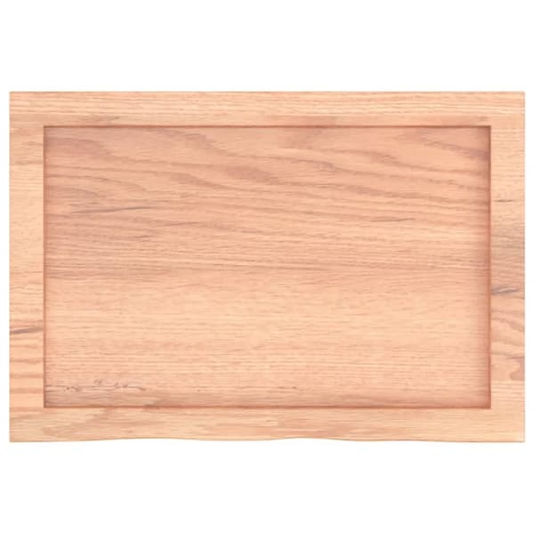 vidaXL Benkeplate til bad lysebrun 60x40x(2-4) cm behandlet heltre