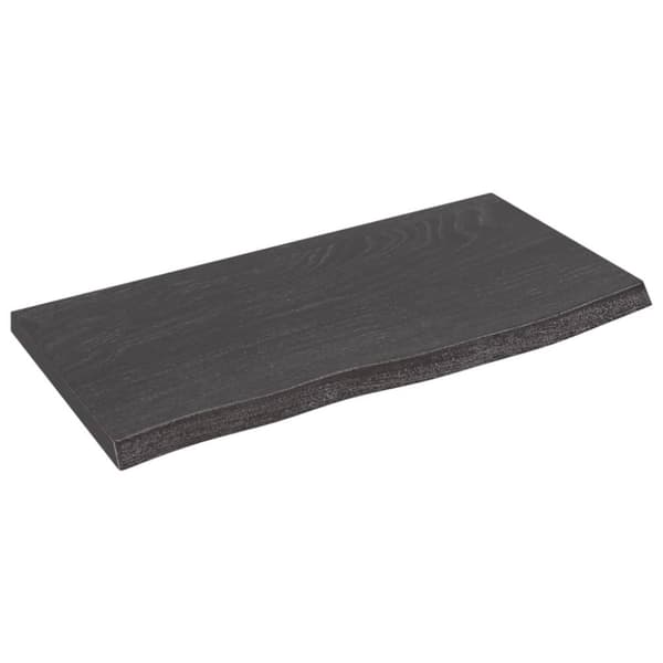 vidaXL Benkeplate til bad mørkebrun 60x30x2 cm behandlet heltre