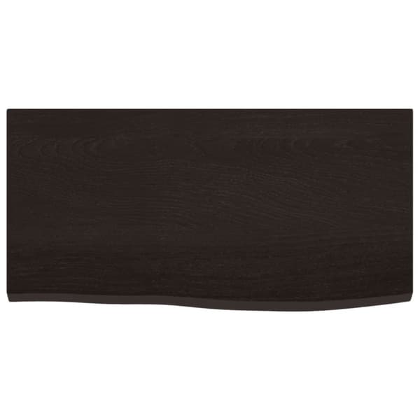 vidaXL Benkeplate til bad mørkebrun 60x30x2 cm behandlet heltre