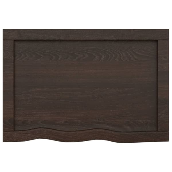 vidaXL Kylpyhuoneen työtaso t.ruskea 60x40x(2-4)cm käsitelty täyspuu