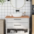 Miniatyrbilde 7 av 7: vidaXL Benkeplate til bad 100x60x2,5 cm heltre bøketre