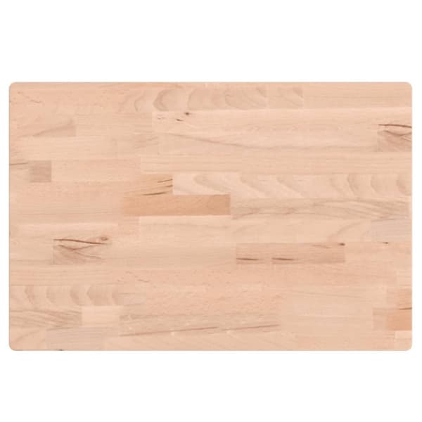 vidaXL Benkeplate til bad 60x40x1,5 cm heltre bøketre