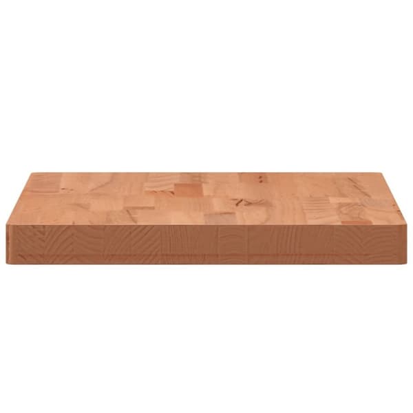 vidaXL bordplade til badeværelse 80x40x4 cm massivt bøgetræ