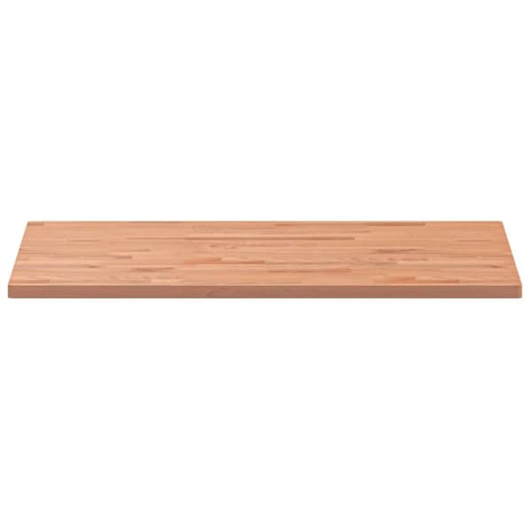 vidaXL bordplade til badeværelse 100x60x2,5 cm massivt bøgetræ