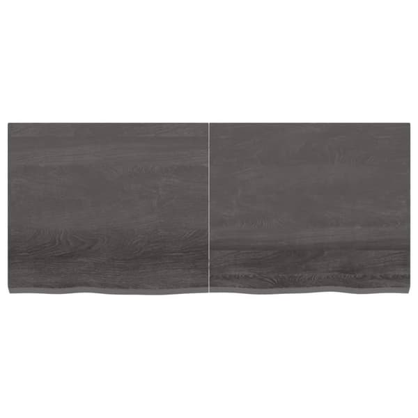 vidaXL Bänkskiva badrum mörkbrun 140x60x(2-4) cm behandlat massivt trä -  Bänkskivor