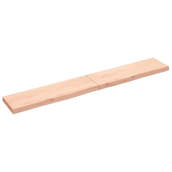 vidaXL Bänkskiva för badrum 200x30x(2-6) cm obehandlat massivt trä -  Bänkskivor