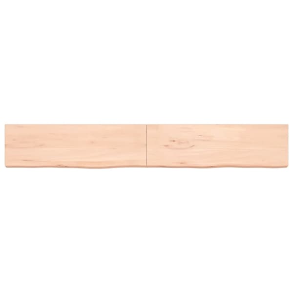 vidaXL Bänkskiva för badrum 200x30x(2-6) cm obehandlat massivt trä -  Bänkskivor