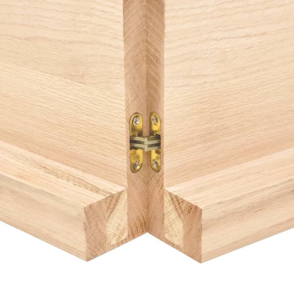 vidaXL Bänkskiva för badrum 200x30x(2-6) cm obehandlat massivt trä -  Bänkskivor