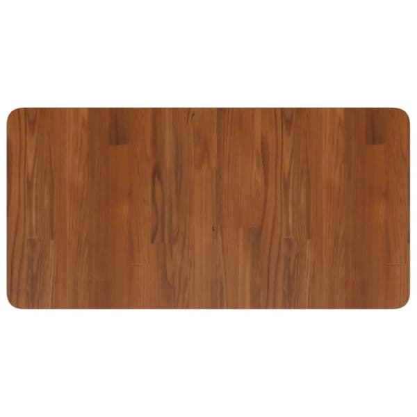 Bänkskiva för badrum mörkbrun 80x40x2,5cm behandlat massivt trä