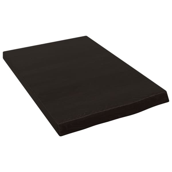 Bänkskiva badrum mörkbrun 40x60x(2-4) cm behandlat massivt trä