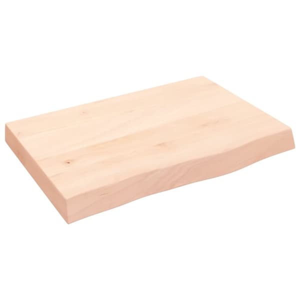 Bänkskiva för badrum 60x40x(2-6) cm obehandlat massivt trä