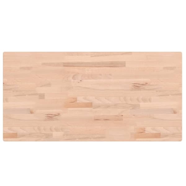 Bänkskiva för badrum 100x50x4 cm massivt bokträ