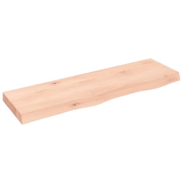Bänkskiva för badrum 100x30x(2-6) cm obehandlat massivt trä