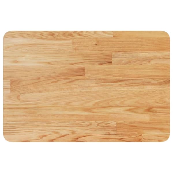 Bänkskiva för badrum ljusbrun 60x40x1,5cm behandlat massivt trä