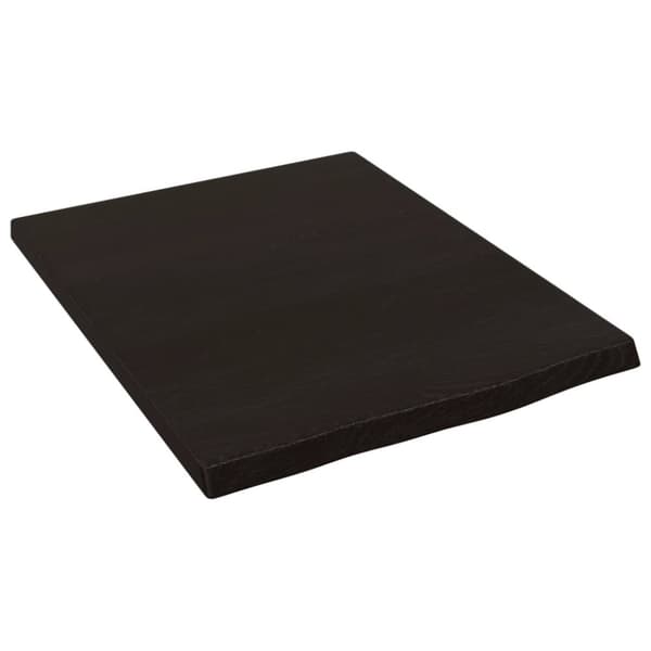 Bänkskiva badrum mörkbrun 40x50x(2-4) cm behandlat massivt trä
